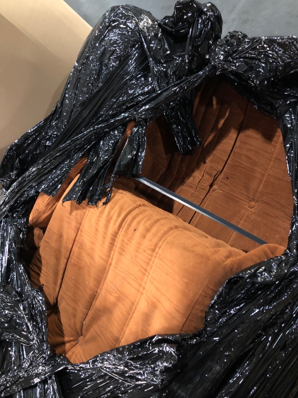 Photo 1 of ***TRUCK/TRAILER PICKUP ONLY*** Garvee Bean Bag Couch, Oversized Fireside Chair Bean Bag Sofa with Ottoman, Togo Loveseat Sofa with High Density Comfortable Foam for Living Room, Bedroom Office, Brown