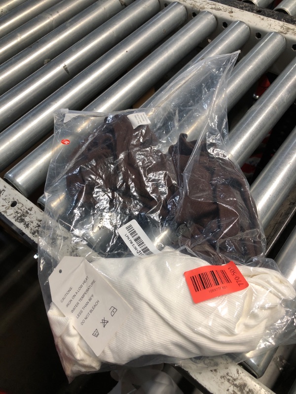 Photo 1 of ***PARTIAL SET, MISSING ONE BLACK ONE - PRICE ADJUSTED*** Xaatren 3 Pack Women's Sleeveless Mock Turtlenecks Shirts, Ribbed Stretch Slim Fitted Tank Top Basic Lightweight Bustier Tee(Black, White, Brown,Medium)