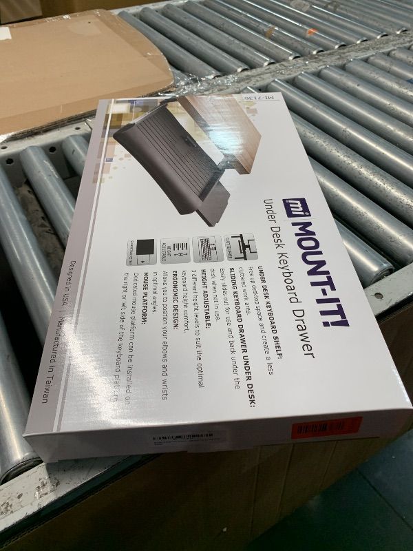 Photo 1 of ***FACTORY SEALED***
Mount-It! Keyboard Tray Under Desk with Adjustable Mouse Platform – Easy-Glide Sliding Drawer Under Desk Slide Out – Ergonomic Under Key Board Shelf for Office, Gaming, and Workstations