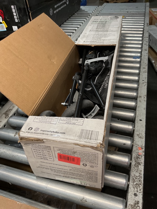 Photo 1 of ***(PARTS ONLY/ MAJOR DAMAGE/ NON FUNCTIONAL)***Ingenuity 3D Mini Convenience Stroller – Lightweight Stroller with Compact Fold, Multi-Position Recline, Canopy with Pop Out Sun Visor and More – Umbrella Stroller for Travel and More, Gray