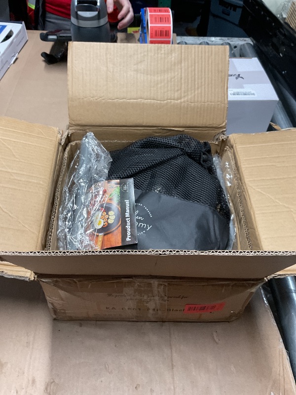 Photo 1 of ***MISSING HANDLES****Kitchen Academy Removable Handle Induction Pots and Pans Set - 10 Piece Non-stick Cookware Sets, Black Granite Stackable RV Cookware for Camp