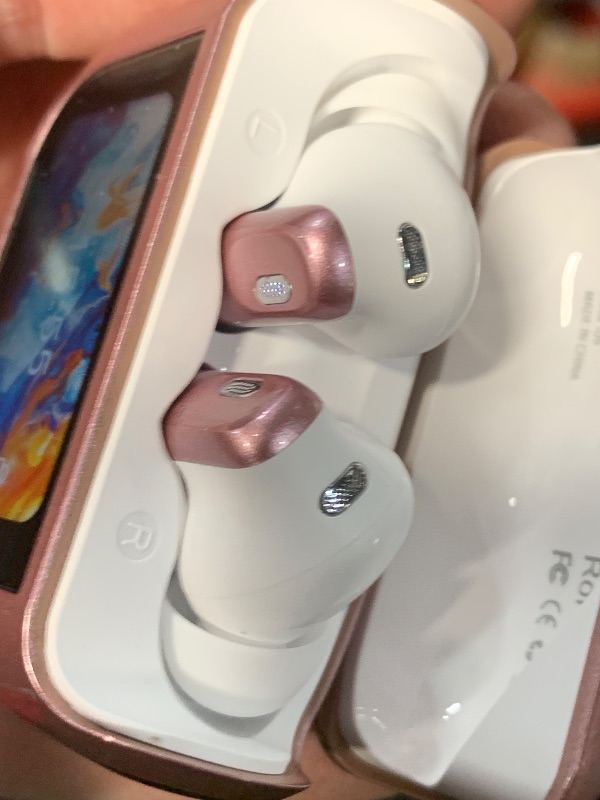 Photo 3 of Wireless Earbuds, Bluetooth 5.4 Ear Buds with Multifunctional Touch Screen, 48H Bass Stereo Headphones with ANC/ENC Noise Cancelling/Transparency Mode, IPX7 Earphones with 5 EQ Modes, Rose