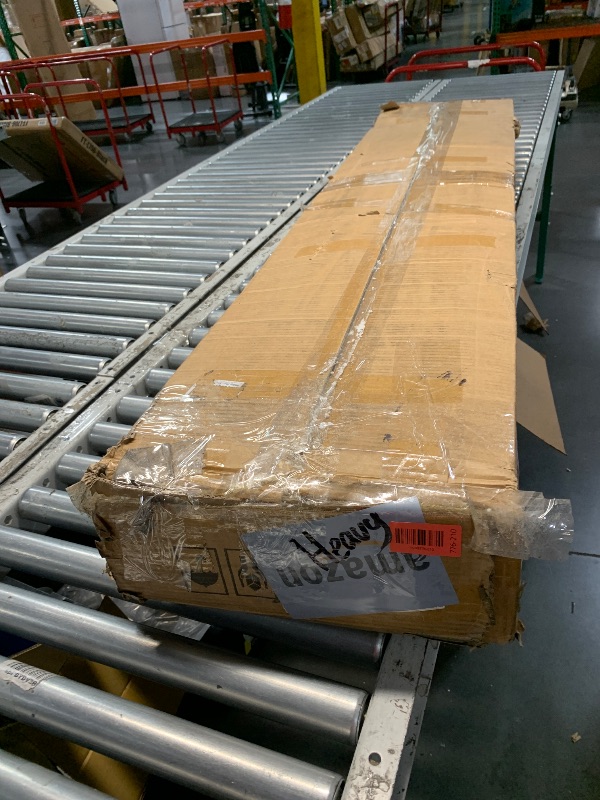 Photo 1 of ***TRUCK/TRAILER PICKUP ONLY*** LITTLE TREE 63" Entryway Table, Modern Black Wooden Console Table with Trapezoidal Base for Living Room, Entrance, Hallway, Foyer, Behind The Couch