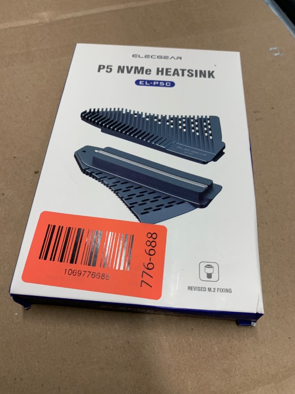 Photo 1 of ***FACTORY SEALED*** ElecGear PS5 NVMe SSD Heatsink, EL-P5C Heat Pipe + Solid Aluminum Cooler for PlayStation 5 Internal PCIe M.2 NVMe 4.0 Gen4 Memory, Re-Designed SSD Mounting Post Kit - (Not for Slim/Pro)