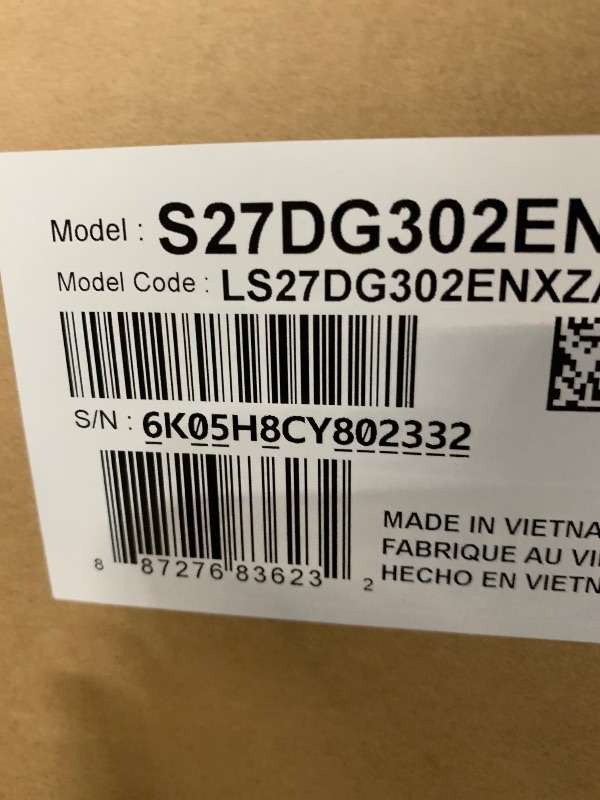 Photo 1 of ***FACTORY SEALED*** Samsung 27-Inch Odyssey G3 (G30D) Series FHD Gaming Monitor, 1ms, 180Hz, AMD FreeSync, Adjustable Stand, Black Equalizer, Virtual Aim Point, Eye Saver Mode, Flicker-Free, LS27DG302ENXZA