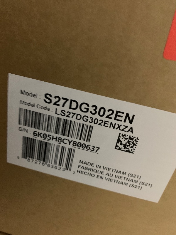 Photo 1 of ***FACTORY SEALED*** Samsung 27-Inch Odyssey G3 (G30D) Series FHD Gaming Monitor, 1ms, 180Hz, AMD FreeSync, Adjustable Stand, Black Equalizer, Virtual Aim Point, Eye Saver Mode, Flicker-Free, LS27DG302ENXZA