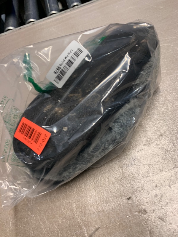 Photo 1 of (used) Homitem Mens Slippers Memory Foam Fuzzy Slippers for Men Wool-Like Plush Fleece Lined House Shoes Home Bedroom(Size 9-10 Black Grey)