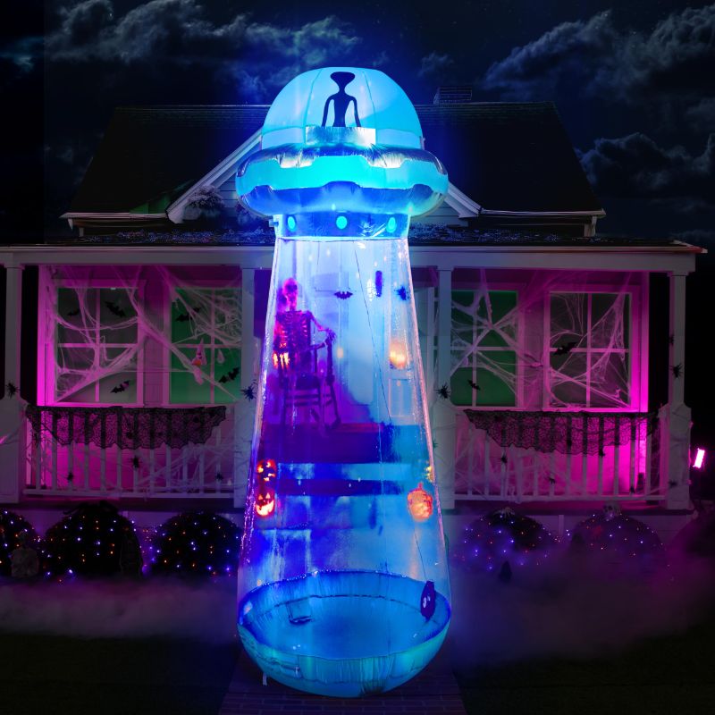 Photo 1 of ***FACTORY SEALED*** Joiedomi 12 FT Tall Halloween UFO Alien Inflatable Outdoor Decoration, Halloween Blow Ups UFO for Yard Decor with LEDs for Lawn Garden Outside Decoration