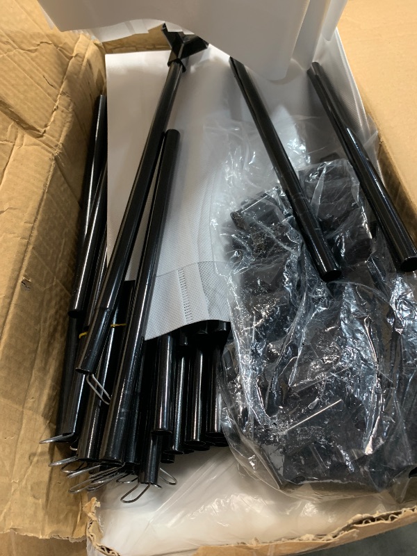 Photo 1 of (used)(unknown if complete) VTRIN Vertical Narrow Shoe Rack Organizer Tall Shoe Rack for Closet Entryway 10 Tier Non-Woven Cover Shoe Shelf Holds 36-41 Pairs