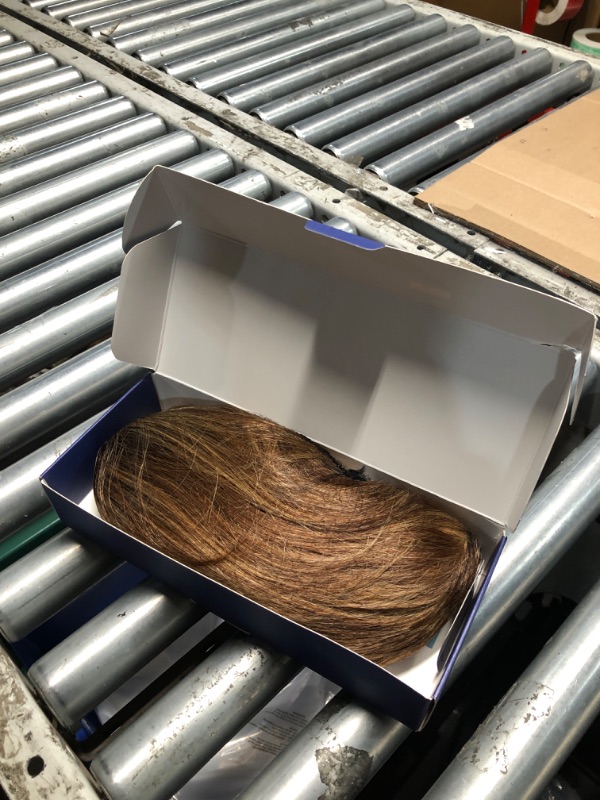 Photo 1 of ***(STOCK PHOTO FOR REFERENCE ONLY/ ITEM WILL VARY)***HAIRCUBE Chestnut Brown Synthetic Lace Front Wig, 10 Inch Layered Glueless Bob Wig, Natural Density Hairline Wigs for Women Daily Use