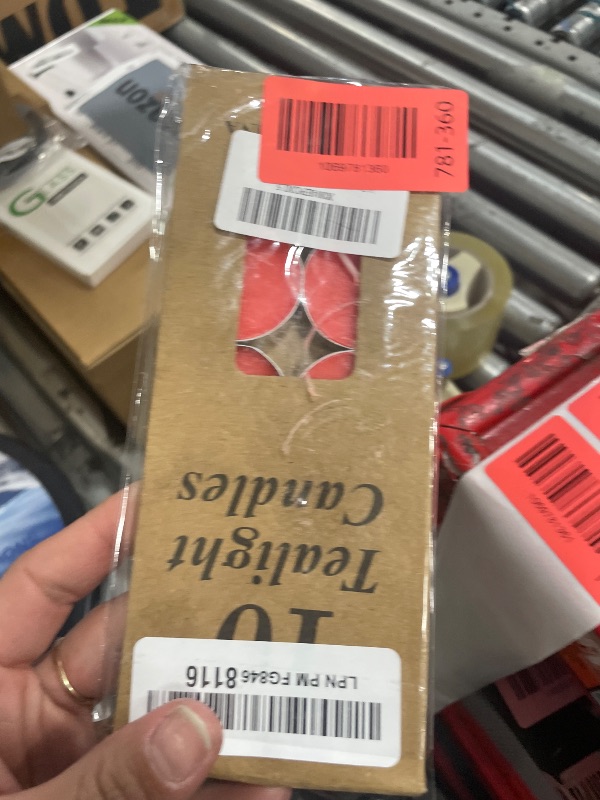 Photo 1 of 10 Pack Tea Candles Wedding Party and Home Decoration Votive Parties Tealight Small Wishing Bulk with 1.5-2 Hours Extended Burn Time Mini for Birthday Emergency Family (Red)