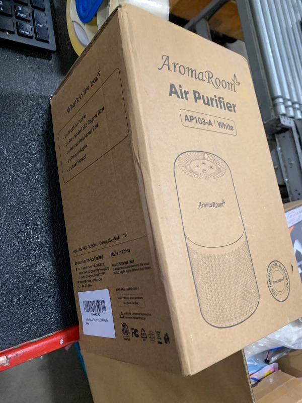 Photo 1 of ***(PARTS ONLY/ NON FUNCTIONAL)***Air Purifier for Home Bedroom, AromaRoom H13 HEPA Air Filter For Smoke Pollen Dander Hair Smell Air Cleaner, 3-in-1 Filter with Sleep Mode, Quiet Air Cleaner For Pets, Home, Baby Room (White, AP103)
