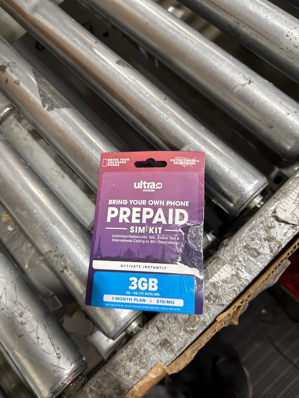 Photo 1 of $19/mo. Ultra Mobile Prepaid Phone Plan with Unlimited Talk, Text and 3GB of 5G • 4G LTE Data (SIM Card Kit)
