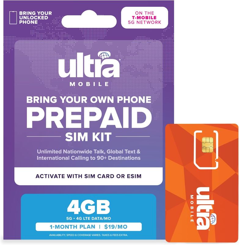 Photo 1 of $19/mo. Ultra Mobile Prepaid Phone Plan with Unlimited Talk, Text and 3GB of 5G • 4G LTE Data (SIM Card Kit)
