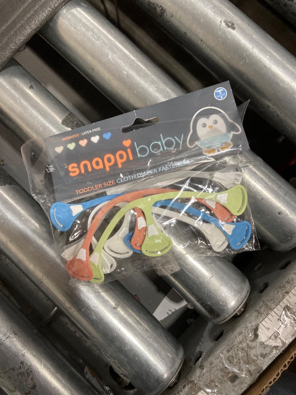 Photo 1 of [Toddler Size (Size 2) 5-Pack] Snappi Cloth Diaper Fasteners - Replaces Diaper Pins - Use with Cloth Prefolds and Flats