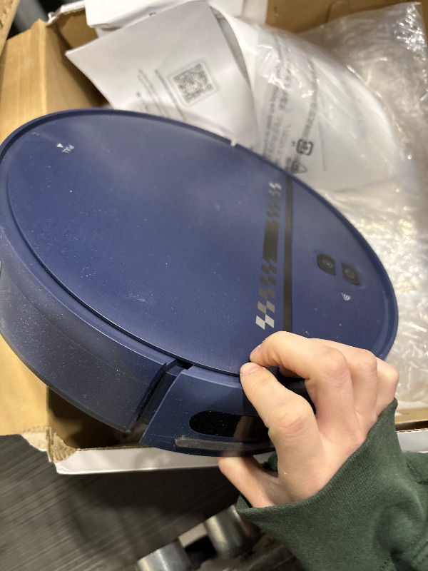 Photo 1 of **MISSING ACCESSORIES**Robot Vacuum and Mop Combo, 2-in-1 Mopping Robot Vacuum Cleaner with 2300Pa Suction, 2.87'' Slim Design, Wi-Fi/App/Voice Control, 3D Obstacle Avoidance&Self-Charging for Hard Floors, Carpets, Pet Hair