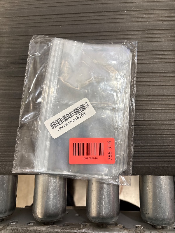 Photo 1 of 10 Pack Multi-Compartment Zippered Clear Binder Pocket Sleeves for 6 Ring A6 Binder - Divided Zipper Pouch Money Cash Saving Budget Binder Insert Refill Card Page Protectors Loose Leaf Bags (2-Pocket)