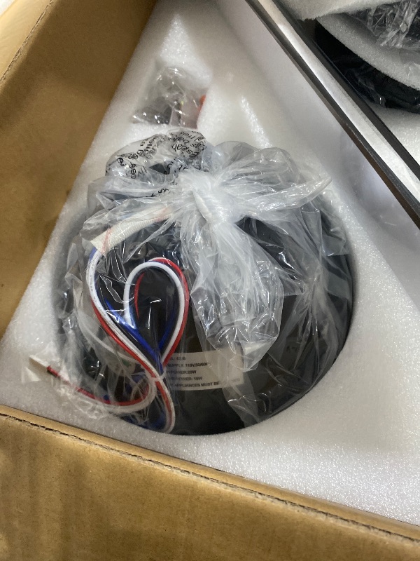 Photo 1 of **HAS A CRACK IN LIGHTING HOLDER**Ceiling Fans with Lights, 42 Inch Ceiling Fan with Light And Remote, 3CCT Flush Moun Low Profile Ceiling Fans, 6 Speed Noiseless LED Ceiling Fan, Black Ceilings Fan with Remote for Bedroom Living Room