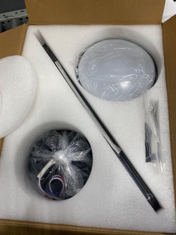 Photo 1 of **HAS A CRACK IN LIGHTING HOLDER**Ceiling Fans with Lights, 42 Inch Ceiling Fan with Light And Remote, 3CCT Flush Moun Low Profile Ceiling Fans, 6 Speed Noiseless LED Ceiling Fan, Black Ceilings Fan with Remote for Bedroom Living Room