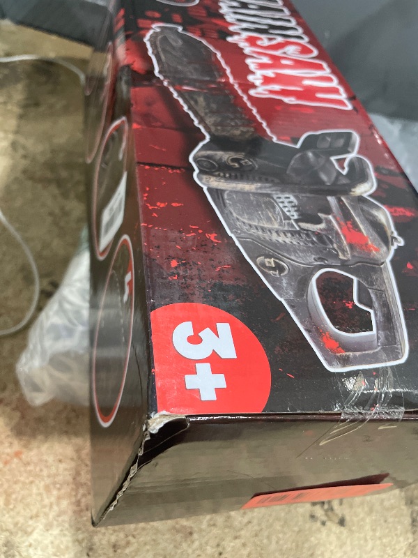 Photo 1 of 16" Bloody Rusty Electric Chainsaw - Battery Operated Chainsaw Massacre Role Play Accessory with Motion & Sound Effects for Halloween Cosplay Prop, Decorations