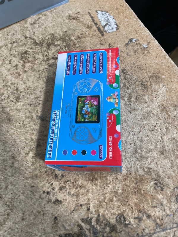 Photo 1 of 16 Bit Handheld Game for Kids, 3.0'' Large Screen Retro Gaming Player, Preloaded 200 HD Retro Kids Games with 2 Cartridges for Birthday Gift, Video Games for Boys & Girls Aged 4-12(Red)