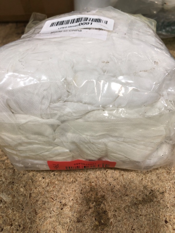 Photo 1 of 10 Pack White Cheesecloth Table Runner 17x108 Inch Boho Gauze Cheese Cloth Table Runners for Wedding Party Baby Shower Birthday Home Decor