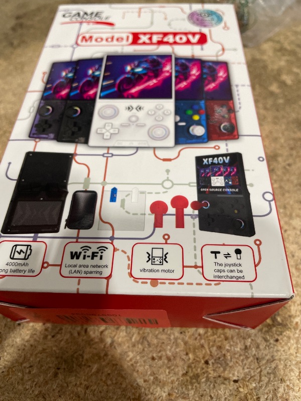 Photo 1 of ***WONT GET PAST LOADING SCCREEN**
UYTGXEN XF40V Retro Handheld Game Console with 2*Detachable Long Joysticks, 4.0-Inch HD IPS Screen Retro Gaming Console, Preloaded Classic Games with Multiple Emulator, Pocket Video Gaming