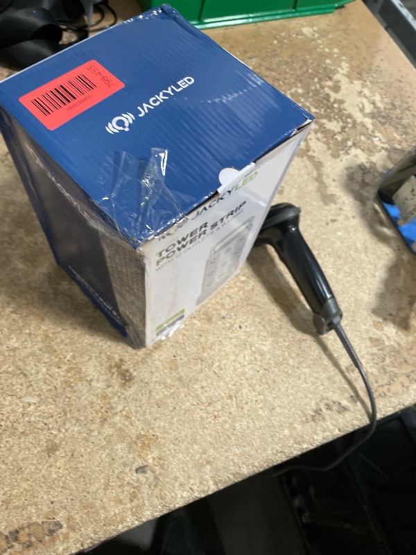 Photo 1 of ?10ft? Power Strip Tower JACKYLED Surge Protector Electric Charging Station with 13A 12 Outlets 6 USB Ports Heavy Duty Extension Cord for Home Office Computer Nightstand Laptop Phone White Black