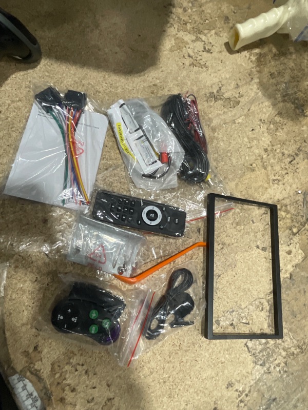 Photo 1 of ***ACCESSORIES ONLY NO SCREEN***Wireless Double Din Car Stereo Works with Apple Carplay,7 Inch HD 1024 * 600 Touchscreen with Bluetooth 5.1,FM Car Radio,GPS Navigation,Backup Camera,Android Auto,Voice Control,USB/AUX/TF/SWC