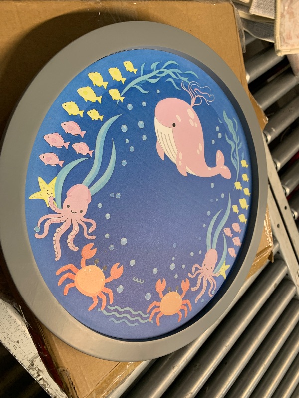 Photo 1 of ***(TOYS NOT INCLUDED)***RZYLKA 360° Round Turntable for Tonies Figures Storage, Fun Fishing Game with Magnetic Hook to “Catch” for Tonies Characters, Ocean Theme Wooden Organizer Storage Shelf Display for Toniebox 1/2