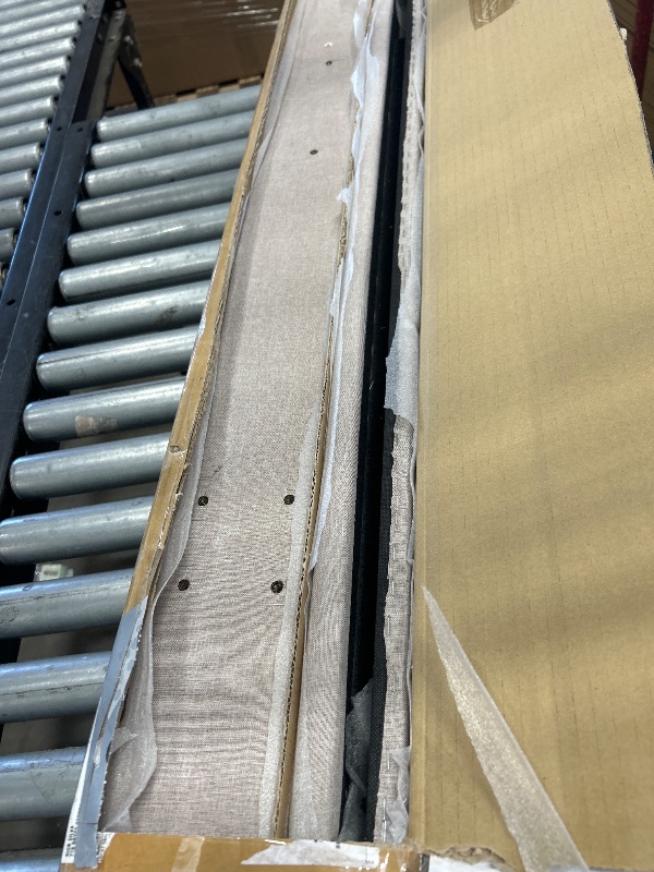 Photo 1 of ** PARTIAL SET ONLY BOX 2 OF 2 ***
YITAHOME King Bed Frame with Headboard, Platform Upholstered Bed Frame with LED Lights & Charging Station, No Box Spring Needed, Beige