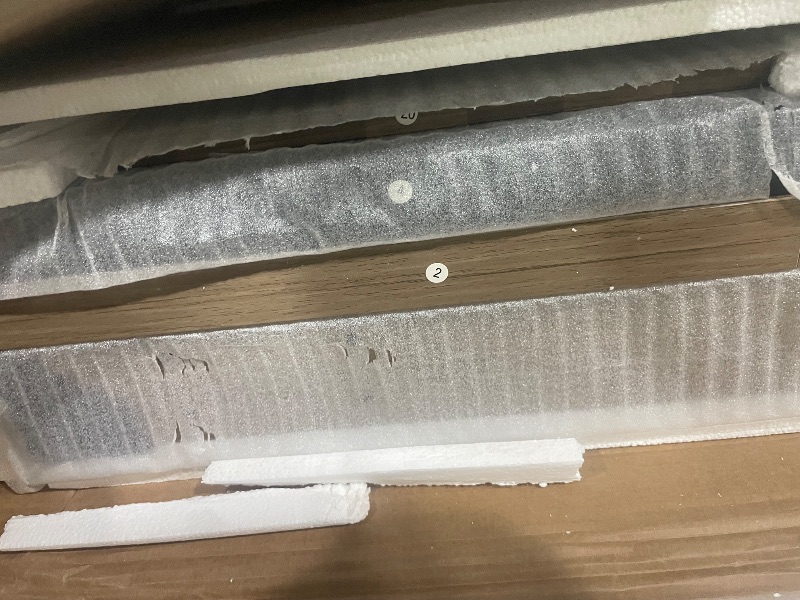 Photo 1 of *** PARTIAL SET - BOX 1 OF 2 ONLY *** Tribesigns 62.2" Executive Desk with Mobile File Cabinet, L-Shaped Office Desk with Storage Shelves, Large Computer Desk Business Workstation Set for Home Office, Light Brown