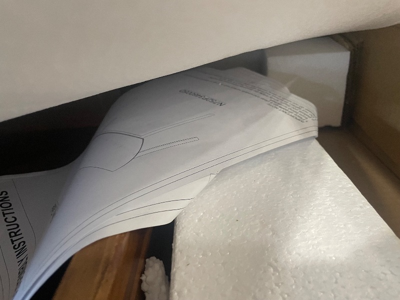 Photo 1 of **Partial set** Merax 5 Piece Solid Wood Dining Table Set, Farmhouse Mid-Century Modern Table & 4 Upholstered Chairs for Home, Kitchen, Apartment, Space Saving, Brown+Biege