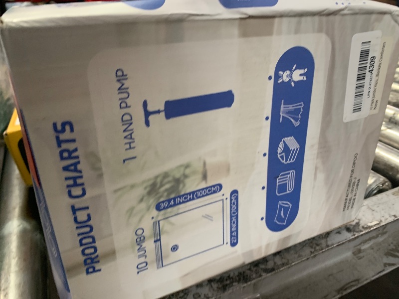 Photo 1 of 10 Pack Jumbo Vacuum Storage Bags with Hand Pump, 80% Storage Space Saving, Sturdy Leak-Free Space Saver Vacuum Seal Bags for Clothing, Vacuum Compression Bags for Travel Lugggage Blankets Comforters