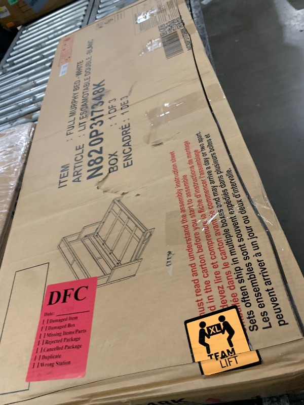 Photo 1 of ***BOX 1 OF 3, MISSING OTHER BOXES***Full size Murphy bed frame 