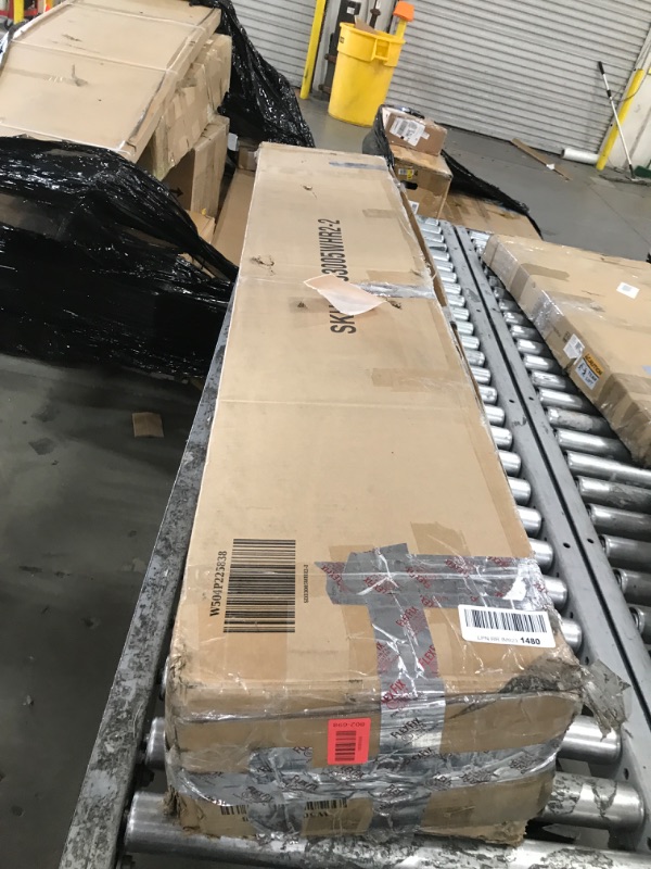 Photo 1 of **MISSING HARDWARE**Ball & Cast Queen Size Murphy Bed W/Storage Drawer,Murphy Bed Cabinet W/ 2 USB Port & Power Outlets,Hidden Foldable Wall Bed Frame for Home Office,Apartment,Guest Room,White-Walnut