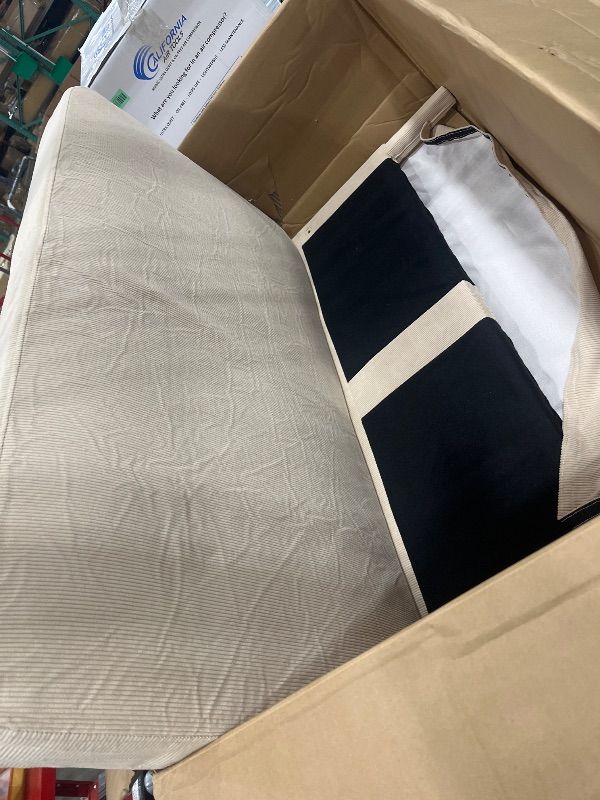 Photo 1 of *** PARTS ONLY - PARTIAL SET *** Shintenchi Small Sectional Sofa Couch,3 Seat L Shape Sofas with Ottoman,Corduroy Upholstered Convertible Sofa Couches,Small Couches for Apartments, Living Room and Office