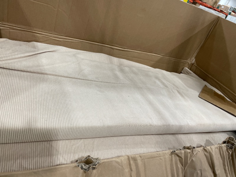 Photo 1 of *** PARTS ONLY - PARTIAL SET *** Shintenchi Small Sectional Sofa Couch,3 Seat L Shape Sofas with Ottoman,Corduroy Upholstered Convertible Sofa Couches,Small Couches for Apartments, Living Room and Office