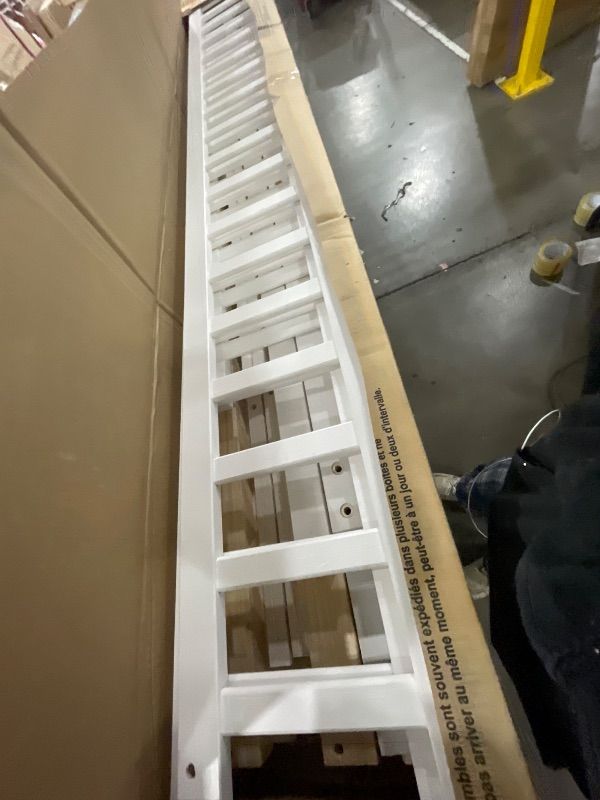 Photo 1 of **partial set missing box 1
Bellemave Queen Over Queen Bunk Bed for Kids/Adults,Queen Size Floor Bunk Beds with Inclined Ladder,Solid Wood Detachable Bunk Beds for Girls,Boys,White