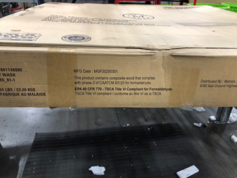 Photo 1 of ***PARTIAL SET - PRICE ADJUSTED***
*******************INCOMPLETE ITEM, THIS IS ONLY BOX #1 OUT OF 2 TOTAL*************
Martha Stewart Neely Platform Daybed with Wood Spindles, Solid Wood Frame, No Box Spring Needed, Twin Size, Gray