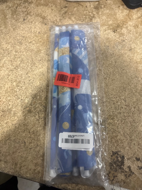 Photo 1 of 2 Pieces 1st Birthday Party Decorations Mr. Onederful Birthday Banner 1st Birthday Porch Sign Hanging Door Banner Welcome Porch Sign for Boy 1 Year Birthday Supplies Blue and Gold, 71 x 12 Inches