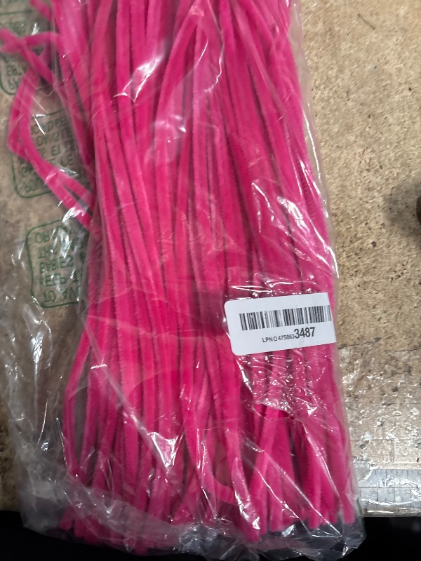Photo 1 of 100 Pieces  Cleaners Chenille Stem, Rose Red Pipe Cleaners Set for Crafts DIY Arts Home Decorations (Rose Red)