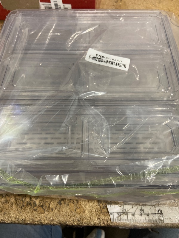 Photo 1 of 10 Pack Refrigerator Pantry Organizer Bins, Stackable Fridge Organizer Bins with Lids, Clear Plastic Food Storage Bins for Kitchen, Countertops, Cabinets, Fridge, Drinks, Fruits, Vegetable, Cereals