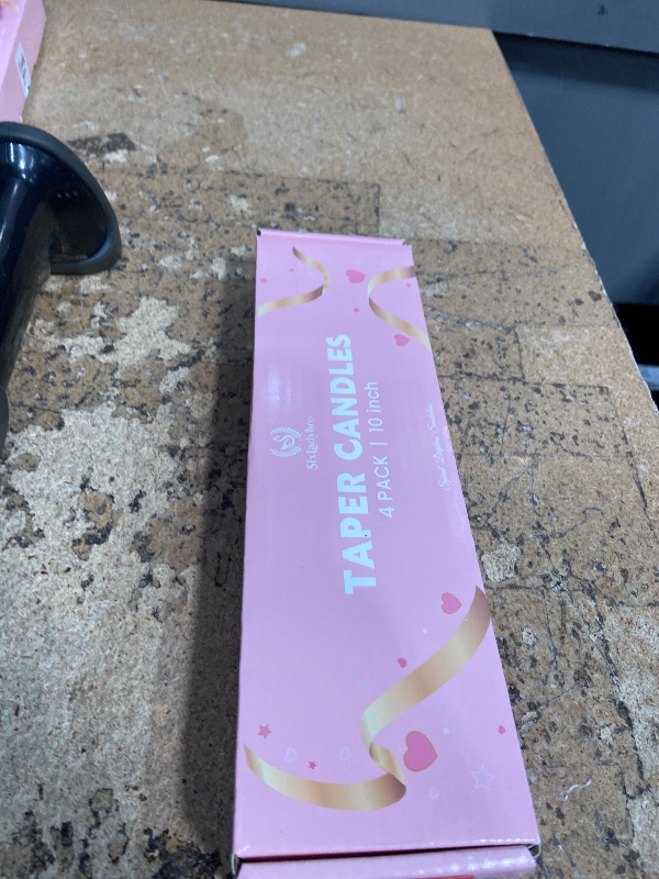 Photo 1 of 10 Inch Cream Spiral Taper Candles for Home Decoration, 4 Pack Red-Gradient Candlesticks for Dinner Party Wedding Holiday