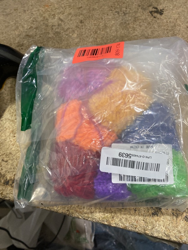 Photo 1 of 10 Pcs Large Yarn Pom Poms, 3.1 Inches Fluffy DIY Knitting Hat Pompoms, Removable Crochet Crafts Accessories for Hats or Handmade Craft Xmas Thanksgiving Party - DIY Craft Pompoms