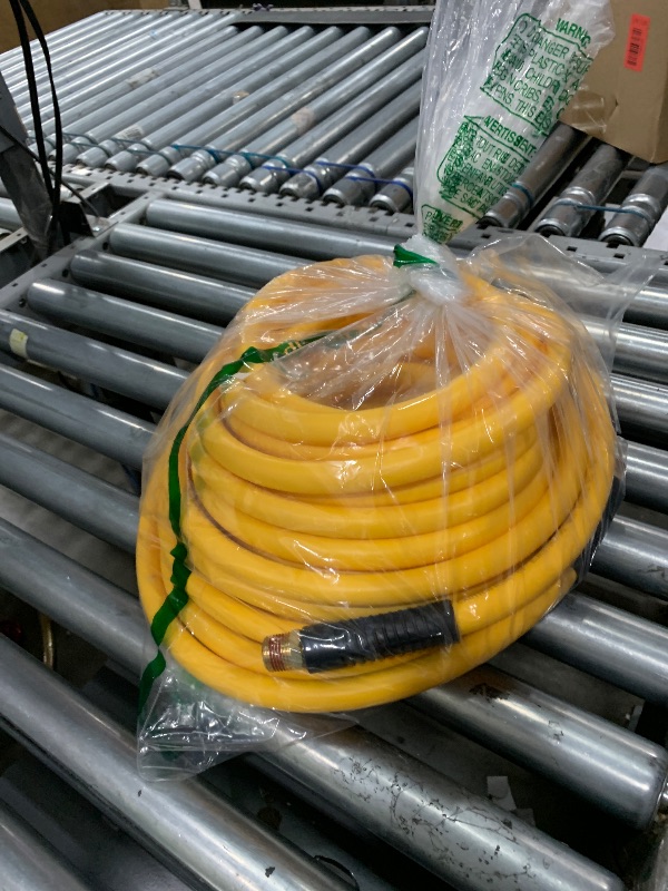 Photo 1 of 1/2 Inch x 50ft. Hybrid Air Compressor Hose with 1/2 in. MNPT Ends and Bend Restrictors