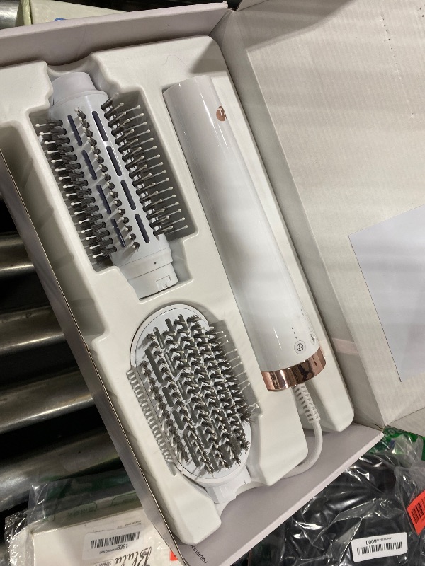 View 3 of "T3 AireBrush Duo Interchangeable Hot Air Blow Dry Brush with Two Attachments ? Includes 15 Heat and Speed Combinations, T3 IonFlow Technology, Volume Booster Switch, Lock-in Cool Shot"