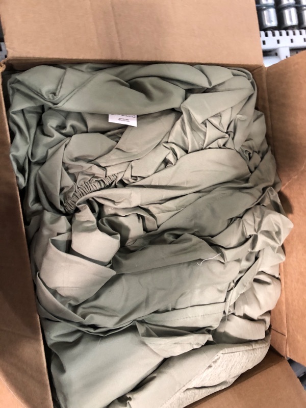 Photo 1 of ***MISSING PARTS***
Monbix Queen Comforter Set - 7 Pieces Cationic Dyeing Sage Green Bed in a Bag Queen Bedding Sets with Comforter, Sheets, Pillowcases & Shams, Reversible Bedding Comforters Sets
