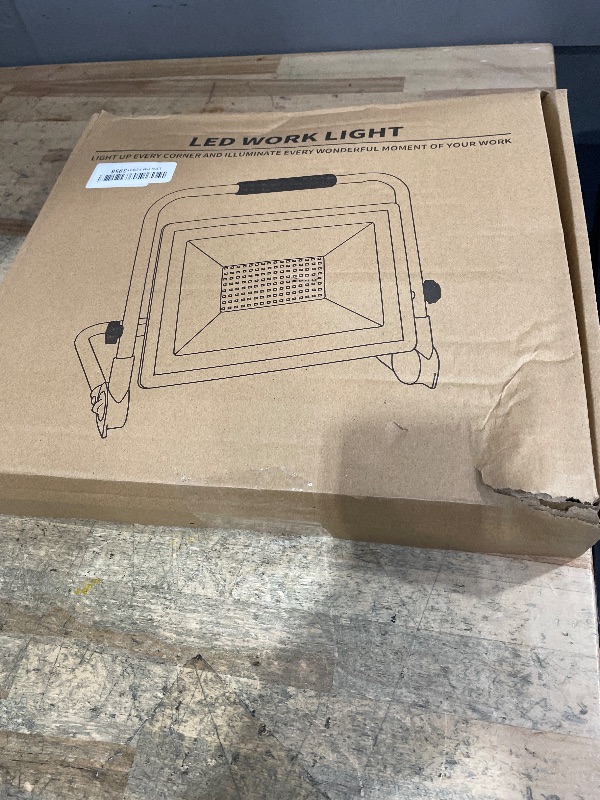 Photo 1 of 12000LM LED Work Light 128LEDs Portable Flood Light with 16.4FT Cord&Individual Switch& Stand, 6500K IP66 Waterproof for Indoor/Outdoor Job Sites, Workshops, Garages & Construction Lighting
