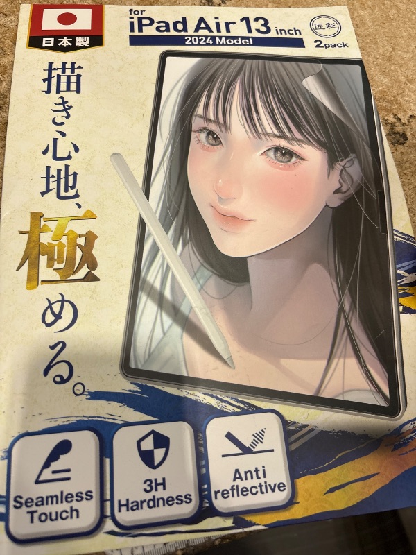 Photo 1 of ?? 2 Pack Paperfeel Screen protector for iPad Air 13 inch (2025/2024/7th/6th) Matte PET Film for drawing Anti-Glare